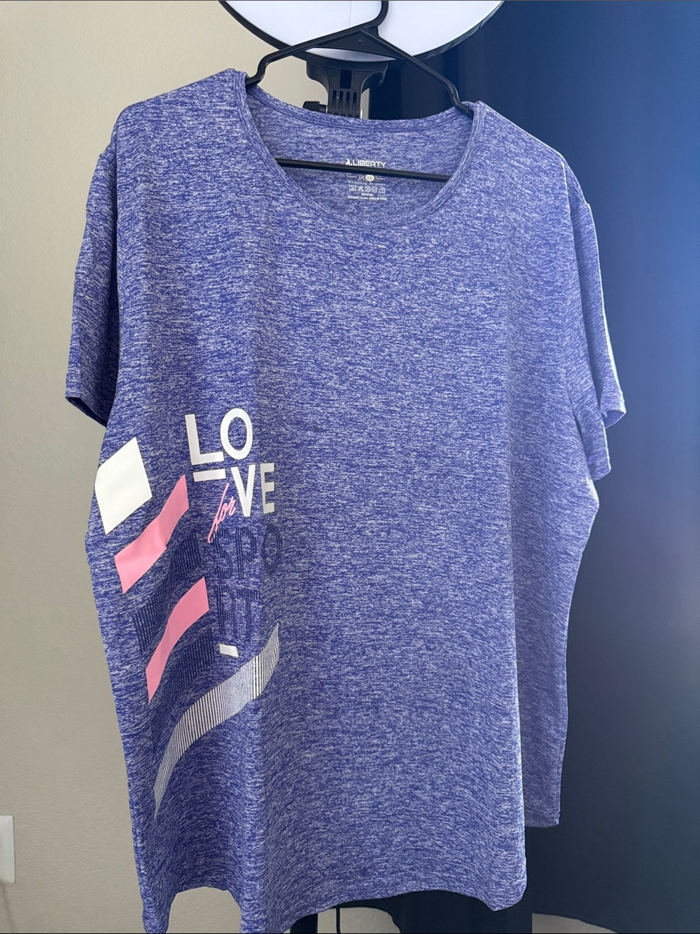 liberty Pro Heathered Purple Performance Tee